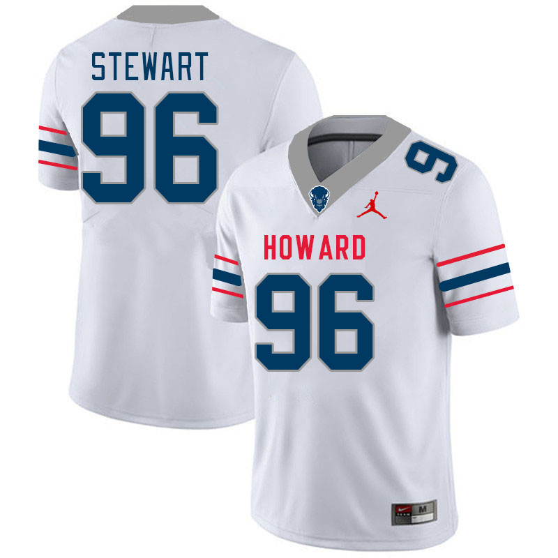 Men-Youth #96 Jamel Stewart howard Bison 2023 College Football Jerseys Stitched-White